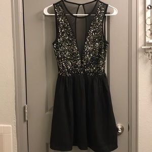 Black mini dress